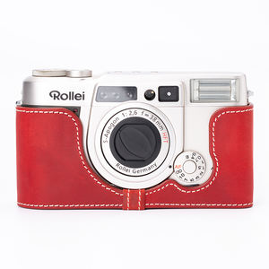 בעבודת יד רטרו אמיתי עור מצלמה תיק מגן להתאמה אישית עבור <span class=keywords><strong>rollei</strong></span> afm35 ציוד צילום חצי כיסוי צילום - Product Image 2