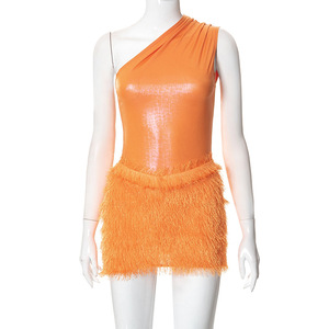 Femmes 2025 <span class=keywords><strong>Automne</strong></span> Fête Club Soirée <span class=keywords><strong>Anniversaire</strong></span> Bodysuits Mini Jupes Ensemble deux pièces - Product Image 6