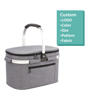 Bolsa térmica de neopreno con logotipo personalizado para <span class=keywords><strong>Picnic</strong></span>, bolsa térmica aislante para exteriores, fiambrera, refrigerador de alimentos, <span class=keywords><strong>cesta</strong></span> portátil para <span class=keywords><strong>Picnic</strong></span> - Product Image 1
