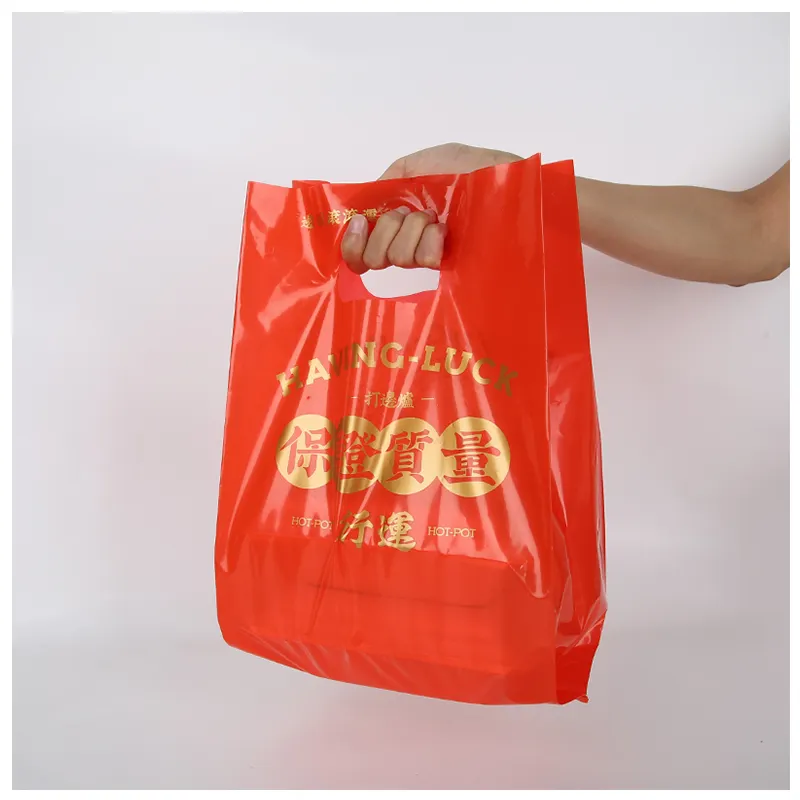 Tùy Chỉnh Bao Bì Thực Phẩm Nhà Hàng Nhựa Trong Suốt Túi Tùy Chỉnh Takeaway Bag Với Logo In