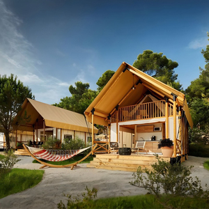 <span class=keywords><strong>Hotel</strong></span> de lujo al aire libre Living Resort Custom Homes Wood Canvas Lodge Glamping Hut con baño <span class=keywords><strong>Safari</strong></span> Lodge Carpas - Product Image 2
