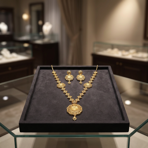 Conjunto de collares largos, joyería de oro para mujer, joyería de oro ligero, chapado en oro laminado de cobre y latón - Product Image 3