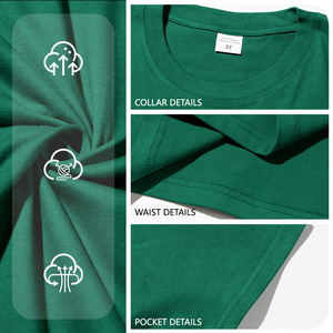 Camiseta de Manga Corta para <span class=keywords><strong>Hombre</strong></span>, Verano 2026, Nueva, Color Sólido, Cuello Redondo, 100% Algodón, 200 g/m², Tejido de Punto, Informal, Deportiva - Product Image 3