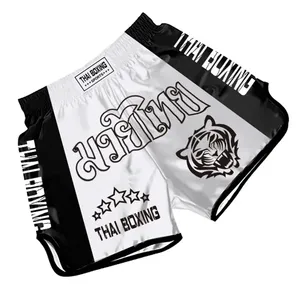 Wholesale Modern Green Muay <strong>Thai</strong> <strong>Shorts</strong> High Quality <strong>Boxing</strong> <strong>Sewing</strong> <strong>Pattern</strong> Kickboxing Pants Martial Arts Wear - Product Image 5