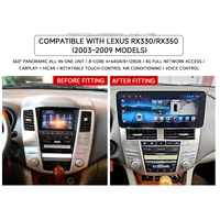 Nuevo Reproductor Multimedia para Auto de 12.3 Pulgadas con Pantalla Táctil Android, Radio, GPS, Navegación, Carplay y Asistencia de Reversa para Lexus