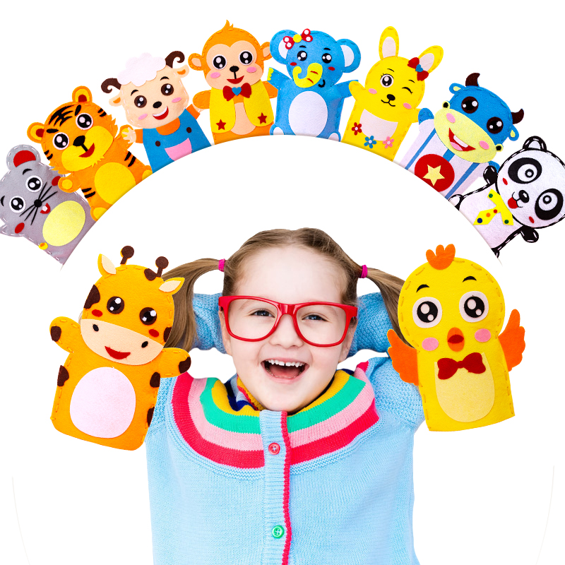 Оптовая продажа, милые плюшевые пальчиковые куклы размером 7 см