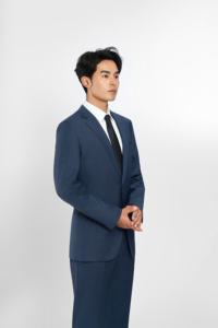 עיצוב חדש בסגנון איטלקי בתוספת חליפות עסקיות גודל לגברים ולבלזר צמר/פוליאסטר במשרד רשמי - Product Image 3