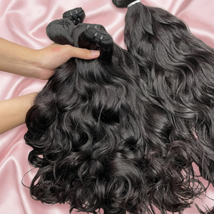 Extensions de cheveux naturels ondulés en cheveux humains vietnamiens de qualité supérieure, double trame, cheveux bruts, standard d'exportation - Product Image 1