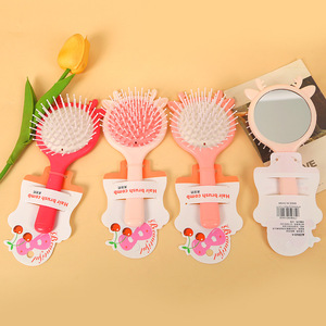 Cepillo de masaje para la cabeza con diseño de oso, cepillo redondo de nailon con cojín para el cabello, herramienta de peinado portátil para la población en general - Product Image 2