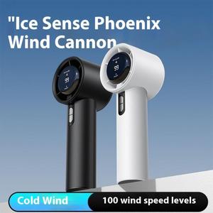 0728 3-in-1 Portable Handheld <b>Fan</b> 100 Speeds Digital Display 90. Rotation <b>Usb</b> Rechargeable <b>Mini</b> - Product Image 3