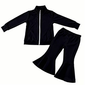 Новый высококачественный комплект для йоги и фитнеса для девочек 2026 года: толстовка на молнии и расклешенные леггинсы для тренировок и занятий в зале - Product Image 4