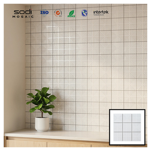 Carreaux muraux carrés modernes <span class=keywords><strong>de</strong></span> luxe pour intérieur, résistants aux taches, écologiques, en porcelaine émaillée, mosaïque <span class=keywords><strong>de</strong></span> <span class=keywords><strong>salle</strong></span> <span class=keywords><strong>de</strong></span> <span class=keywords><strong>bain</strong></span> pour hôtel/centre <span class=keywords><strong>de</strong></span> villégiature - Product Image 4