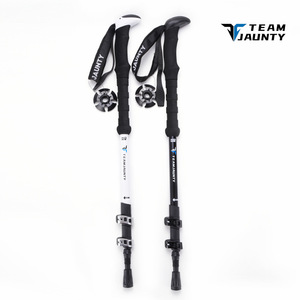 Bâtons de randonnée Team Jaunty 63-135cm en alliage d'aluminium avec verrouillage externe, style nordique - Product Image 1
