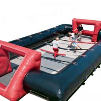 Terrain de Foosball Commercial Gonflable en PVC Écologique, Jeu de Football de Table Géant Interactif, Taille et Logo Personnalisables
