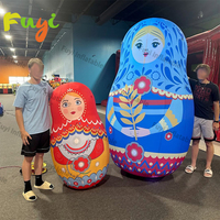 Poupées Matryoshka gonflables, modèle russe avec motifs colorés pour la décoration