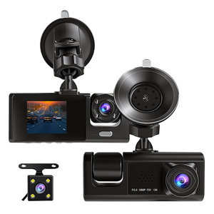 Caméra embarquée intelligente TikTok à enregistrement en boucle, 3 objectifs, 640*480P, caméra de voiture professionnelle, forte aspiration, rechargeable, caméra embarquée 3 canaux - Product Image 1