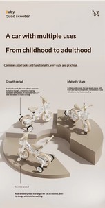 2026년형 새로운 디자인 3 in 1 어린이용 세발자전거/페달이 있는 어린이 밸런스 자전거 (1~6세용, 음악 및 조명 포함) - Product Image 5