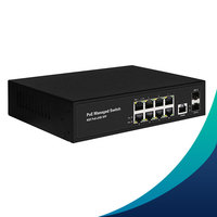 Commutateur géré Web Smart 150W Budget 8 ports Gigabit PoE + de couche 2 avec 2 liaisons montantes SFP pour CCTV IP et VoIP