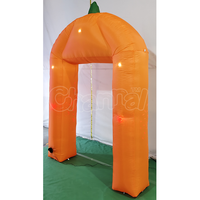 Arche Gonflable Citrouille pour Décoration Extérieure de Fête Chaleureuse, Grande Arche Gonflable Citrouille pour Événements et Fêtes d'Halloween