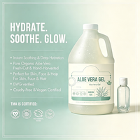Gel d'aloe vera multi-usage 100% pur et naturel, hydratant apaisant pour le visage, la peau, les cheveux, après-soleil, fabrication de savon DIY, vente en gros