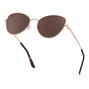 Venta al por mayor de fábrica, <span class=keywords><strong>lentes</strong></span> de té Cat Eye, gafas de sol personalizadas de lujo de Metal <span class=keywords><strong>para</strong></span> hombres, <span class=keywords><strong>monturas</strong></span> de gafas de sol <span class=keywords><strong>para</strong></span> conducir, stock listo - Product Image 2