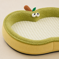 YAOYUE Apple Track Lit pour animaux de compagnie, Nid en velours côtelé, Coussin antidérapant doux pour chiens et chats