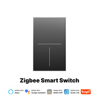 Panel Táctil Inteligente de 240V Zigbee WiFi, Duradero, IP22, con Cristal de Tacto Suave, 10A, Cable Neutro, Control por Aplicación Google Home, Diseño Minimalista
