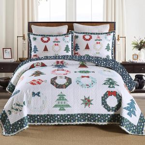 Juegos de edredón de Navidad 100% poliéster acolchado colcha al por mayor precio más barato cubierta de cama Navidad - Product Image 1