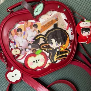 Nouveau Sac à Dos Transparent en Polyuréthane Grande Capacité pour Fille, Motif Pomme Fraîche et Dessin Animé Mignon, Sac à Bandoulière - Product Image 3
