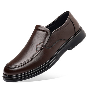 Mocasines de Cuero Casuales de Negocios para Hombre, Piel de Vacuno de Primera Calidad, Suela de Goma Ligera, Tacón Bajo, Estilo Británico, Zapatos Sin Cordones - Product Image 4