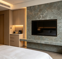 Dalle de pierre en quartz veiné Calacatta gris premium, durable, pour comptoirs, meubles-lavabos et panneaux muraux