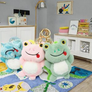 Porte-clés Grenouille Mignonne en Peluche, Mini Animal en Peluche, Pendentif de Sac, Anneau de Clés Doux en Dessin Animé, Cadeau Promotionnel Personnalisé - Product Image 3