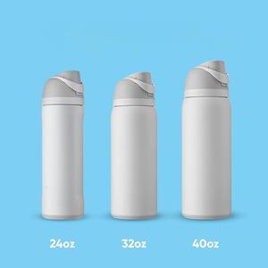 Vaso deportivo portátil de acero inoxidable de doble pared con asa, aislado, sin BPA, de 24oz, 32oz, 40oz - Product Image 4