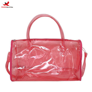 PVCJelly Color <b>HandBag</b> Waterproof PVC Sport Gym Bag OEM Transparent Weekend Travel Overnight Duffle RTS Bulk Mixed Order - Product Image 1