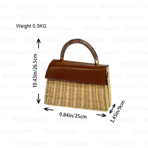 Bolsos de ratán Haosen al por mayor, bolso de mujer tejido <span class=keywords><strong>Bali</strong></span> hecho a mano - Product Image 2