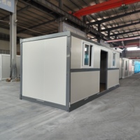 Casa Contenedor Plegable Portátil de 20 Pies con Paneles Sándwich Modelo ZD-8 Lista para Habitar Modular de 3 Dormitorios Moderna Transpirable para Uso en Escuelas y Centros Comerciales