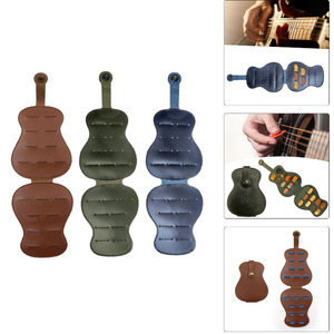 Bolsa de Almacenamiento Creativa para Púas de Guitarra Eléctrica Folk, Bolsa de Accesorios de Cuero PU para Ukelele, Estuche Protector para Capo - Product Image 5