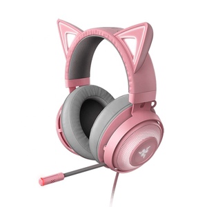 Casque de jeu filaire USB Razer Kraken Kitty Edition Quartz avec microphone à réduction de bruit active et Chroma - Product Image 2