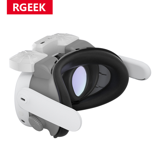 RGEEK for Meta Quest 3 Air Circulation Face Cover With Cooling Fan VR Headset Replacement Facial Interface Mask for Quest3