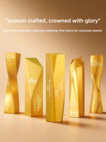 Nuevo Trofeo de Resina Personalizado, Creativo, Irregular, Grabado, Diseño Libre, Oro, Plata, Cobre, Premio Anual al Personal Destacado de la Empresa