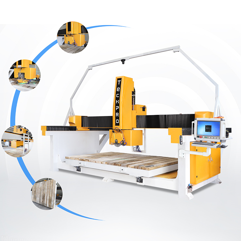 2024 Новый Гранитный кварцевый мрамор CNC станок для полировки камня CNC 5-осевая мостовая пила