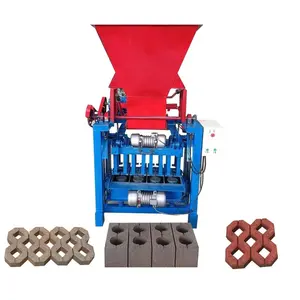 Máquina de fabricación de ladrillos de bloques de cemento manuales hidráulicos semiautomáticos económicos en Uganda