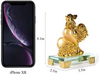 Statue en résine dorée Feng Shui, animal du zodiaque chinois, coq/poulet, décoration de table de bureau à domicile, figurine, cadeau, collection