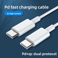Kabel Pengisian Daya Ponsel-ke-Perangkat yang Kompatibel 100W Pengisian Cepat Kabel Data PD Konektor Tipe-C untuk Laptop