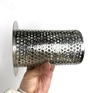 Cartucho de filtro de malla perforada de acero inoxidable, cilindro de malla trenzada/tubo de malla perforada para procesamiento de alimentos archivado