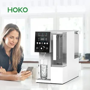 Double Water Tank Desktop Integrated Reverse Osmosis Water Purifier with Ice Water Hydrogen Function Hotel Use Electric Powered