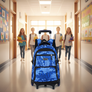 Mochila <span class=keywords><strong>Escolar</strong></span> con Ruedas de Poliéster para Primaria, <span class=keywords><strong>Maleta</strong></span> con Ruedas para Estudiantes, Mochila <span class=keywords><strong>Escolar</strong></span> con Dos Ruedas para Niño - Product Image 1