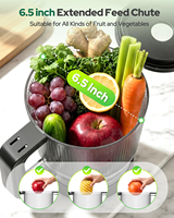 Automatische slowjuicer, sapcentrifuge, sinaasappelpers, groente- en fruitpers, koudgeperste slowjuicer