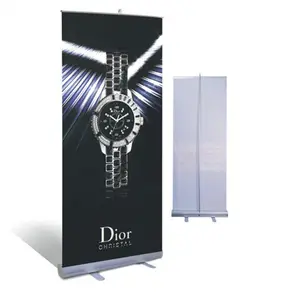 High Quality Moving Luxurious Retractable Aluminum Trade Show Portable Roll Up Pull Up Banner Stand Display