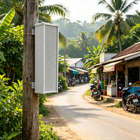 Enceinte colonne extérieure multi-puissance étanche à tension constante pour système de sonorisation de projets communautaires en bord de route